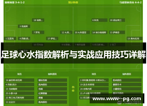 足球心水指数解析与实战应用技巧详解 足球心水指数解析与实战应用技巧详解