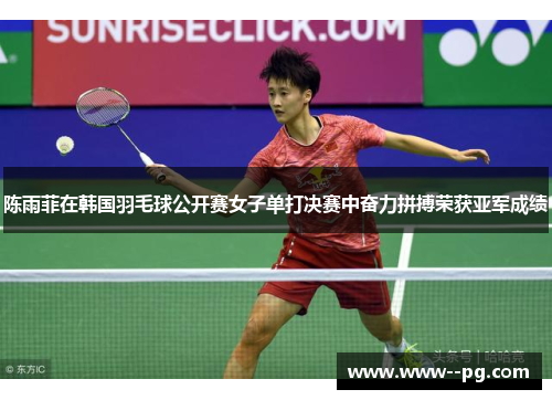 陈雨菲在韩国羽毛球公开赛女子单打决赛中奋力拼搏荣获亚军成绩 陈雨菲在韩国羽毛球公开赛女子单打决赛中奋力拼搏荣获亚军成绩